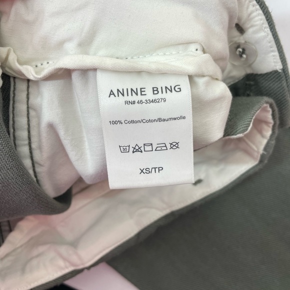 Anine Bing Logan Pant Green XS Q139 - Picture 8 of 10